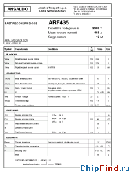Datasheet ARF435S26 производства Power Semiconductors